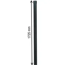 Zaunpfosten 34 mm Zaunpfahl Pfosten 1,5m Metallzaun Schweißgitter grau anthrazit - Grau