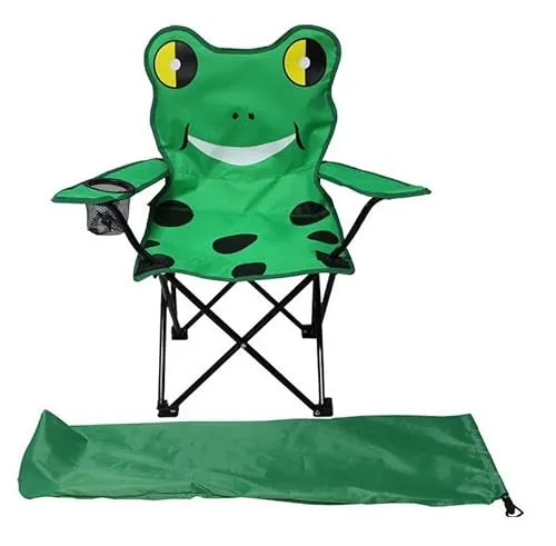 LINDER EXCLUSIV Kinder-Anglersessel mit Getränkehalter MC2504 Motivauswahl (grün (Frosch))