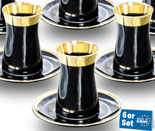 Lyros Teegläser Set in schwarz von Lyros