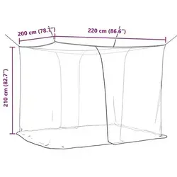 vidaXL 3-teiliges Bett Moskitonetz mit 156 Maschen - Weiß - Schütze deinen Schlaf mit unserem eleganten Moskitonetz aus hochwertigem Polyester. Ideal für Sommernächte, bietet es einfachen Zugang durch die genähte Öffnung und schützt vor Insekten. Perfekt für dein Schlafzimmer!