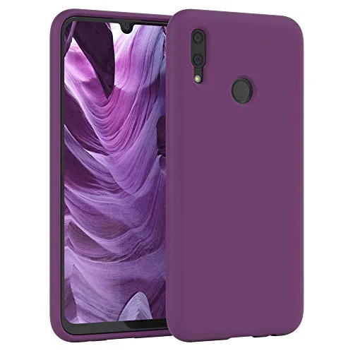 EAZY CASE Premium Silikon Handyhülle kompatibel mit Huawei P Smart (2019), Slimcover mit Kameraschutz und Innenfutter, Silikonhülle, Schutzhülle, Bumper, Handy Case, Hülle, Softcase, Lila