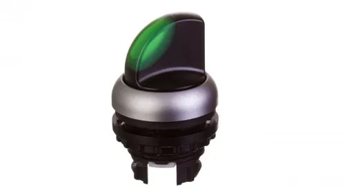 Napęd przełącznika 2 położeniowy zielony z podświetleniem bez samopowrotu M22-WL