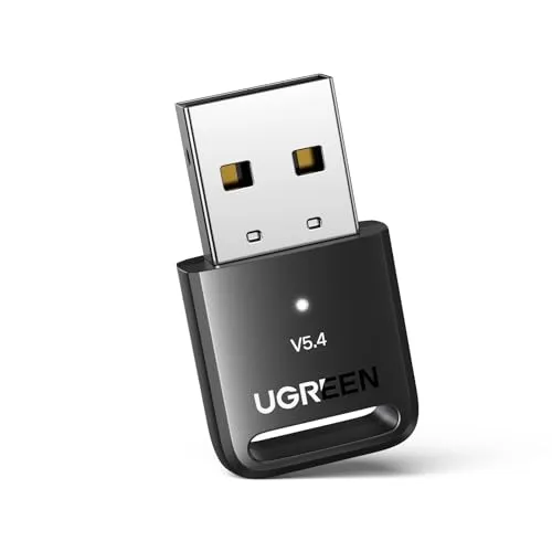 UGREEN Bluetooth 5.4 Adapter für PC, Bluetooth Stick für Maus, Tastatur, Kopfhörer, Handy, Tablet, Controller, USB Bluetooth Dongle für Windows 11/10/8.1