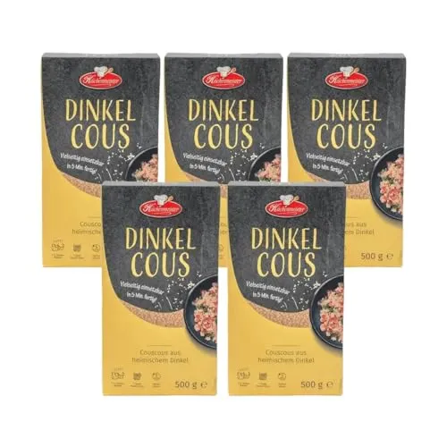 Bielmeier Küchenmeister Dinkelcous 5×500 g – Fein vermahlener Dinkelgrieß für vielseitige Rezepte