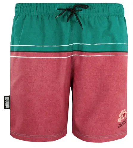 GUGGEN Mountain Badehose Badehose Herren Badeshorts Schnelltrocknend Boardshorts Beachshorts Streifen Karriert Badeshorts mit Kordel Gummizug Innenslip