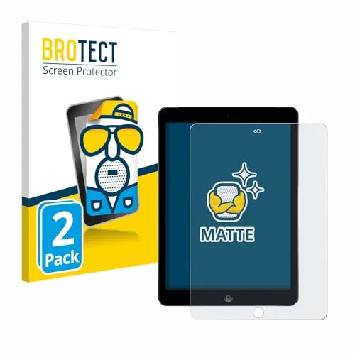 Produktbild BROTECT Entspiegelungs-Schutzfolie für Apple iPad Air 2 2014 (2 Stück) Matte Displayschutz-Folie, Anti-Reflex, Anti-Fingerprint
