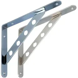 Ms Beschläge - Regalwinkel Regalhalterung Kleiderbügelhalter Garderobenkonsole Regalkonsole Chrom Glänzend