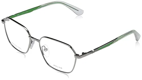 Police VK567 Shiny Gunmetal 0509 Eyewear Unisex Metal, Standard, 51
