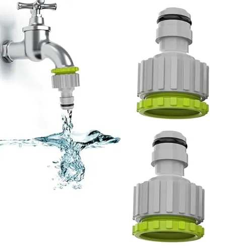 hufhnwso Gardena Anschluss 1/2 Zoll Hahnverbinder 3/4 Zoll,Kunststoff Adapter Kupplung Schlauchanschluss Set, 2-In-1 Schlauchanschluss Set Für Wasserhahn Schlauch Anschluss