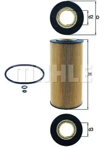 Ölfilter Filtereinsatz OX 123/1D KNECHT für MERCEDES-BENZ SSANGYONG IVECO VOLVO