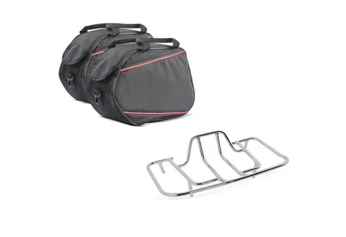 Bagtecs Reisetasche Set Seitenkoffer + Gepäckträger S18