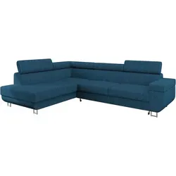 MIRJAN24 Ecksofa Fonti Cord in blau von Mirjan24