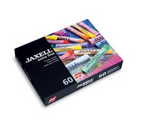 Honsell 46060 - Jaxell extra fine Künstlerpastelle, 60er Set im Kartonetui - Pastellkreiden, 60 hochwertige Farben für brillante Kunstwerke, ideal für Künstler und kreative Hobbys