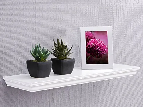 möbelando Wandboard Wandregal Regal Hängeregal Küchenregal Gewürzregal weiß Landsted I (60x3,8x19,5 cm)