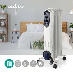 Mobiler Heizkörper Ölheizung Radiator mit Rollen, Nedis HTOI30WT7