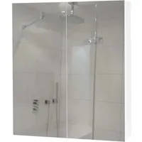 MCW Spiegelschrank B19b Weiß mit Soft-Close Türen - Moderne Spiegelschränke mit großzügigem Stauraum durch 2 Regalböden, pflegeleichte Oberfläche und optimaler Spiegelgröße für Ihr Badezimmer.