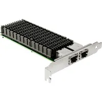 Inter-Tech ST-7214 Schnittstellenkarte - Dualport RJ45 Adapter für 10-Gigabit Netzwerk, unterstützt WOL und Boot-ROM