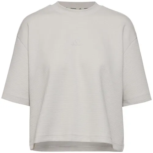 adidas Shirt Beige - M, Lockerer Schnitt - Stylisches Shirt mit Rundhalsausschnitt und grafischem Print. Ideal für lässige Outfits und den täglichen Einsatz.