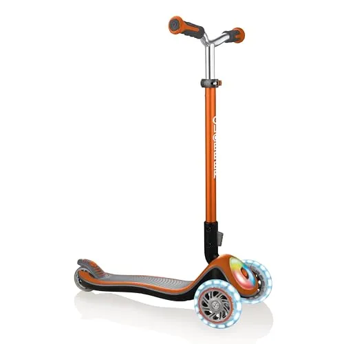 GLOBBER Elite Prime Roller – Tretroller für Kinder ab 3 Jahren - Kinderscooter mit höhenverstellbarer Lenkstange, LED-Rollen und sicherem Antirutsch-Deck – ideal für ein sicheres Fahrerlebnis und maximalen Komfort.