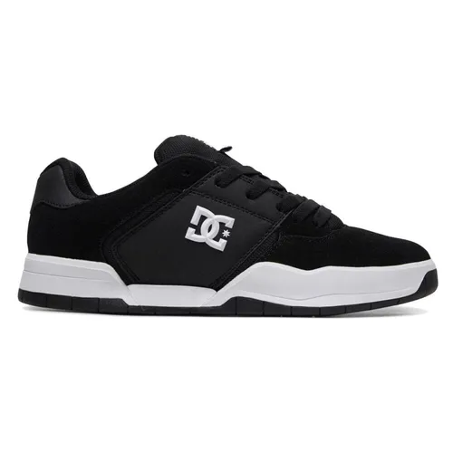 DC Shoes Herren Central Schuh - Black/White, 42.5 EU - Herren-Skateboardschuhe mit hochwertigem Obermaterial aus Leder oder Nubuk, gepolsterter Zunge für optimalen Komfort und Unterstützung beim Skaten.