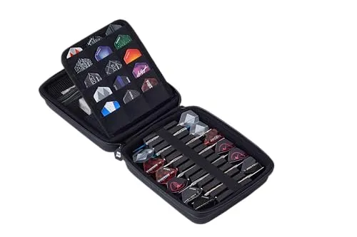 Unicorn Ultra Etui, Schwarz, Large-Holds 3 Sets of Darts