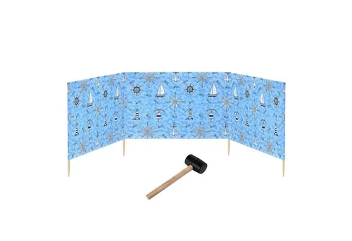 Garronda Windschutz Strand Sichtschutz 4m lang mit Gummihammer GAEX001