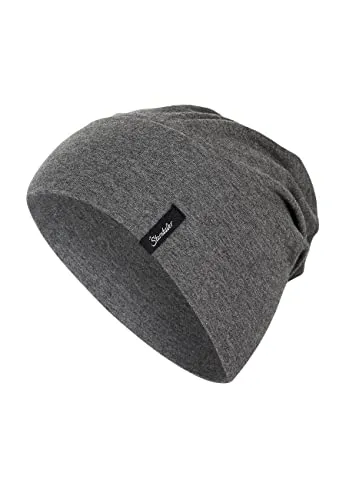 Sterntaler OCS Beanie Melange – Unisex Baby Mütze aus Melange-Singlejersey (Bio) – weiche Kopfbedeckung mit zwei Tragevarianten – lässige Übergangsmütze für Babys & Kinder – asphalt, Gr. 51