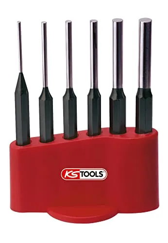 KS Tools SPLINTENTREIBER-SATZ 6tlg. 150mmL - Splintentreiber-Set mit 6 verschiedenen Größen, brüniert für extreme Belastbarkeit und eine lange Lebensdauer, ideal für professionelle Anwendungen.