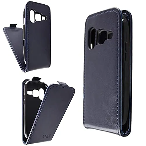 caseroxx Flip Cover für Doro Primo 218/368 in blau – Handy-Tasche mit Kreditkartenfächern & Magnetverschluss aus Kunstleder, schlank & funktional