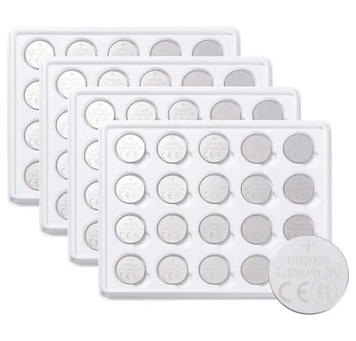 VOLTCRAFT 100er Multipack Knopfzelle CR 2025 3 V - Einweg-Batterien mit 100 Lithium Knopfzellen, ideal für langlebige Energieversorgung von Geräten und Zubehör.