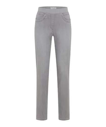 Raphaela by Brax Damen Pamina Fun Light Denim Jeans, Light Grey - Damen-Hosen in elastischer Denim-Qualität, Slim Fit mit hochwertigem Baumwollstretch für optimalen Tragekomfort und moderne Optik.
