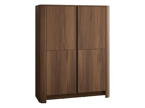 Mirjan24 Nussbaum Kommode 103x132x39 cm - Elegante Kommode im Nussbaum-Look für Ihr Wohnzimmer. Mit grifflosen Öffnungssystem und gedämpften Scharnieren bietet sie modernen Komfort und hochwertige Verarbeitung.