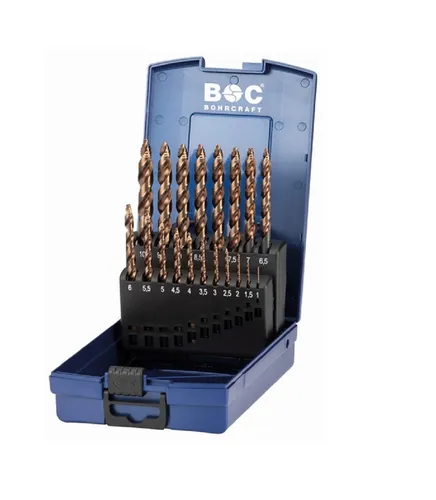 TURBO STEP INOX HSS-E Co5 Spiralbohrer 19-tlg. für Edelstahl