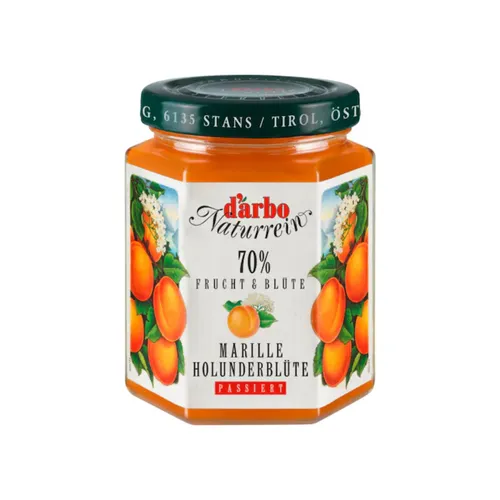 Darbo Marille Holunderblüte Fruchtaufstrich Naturrein passiert 200g