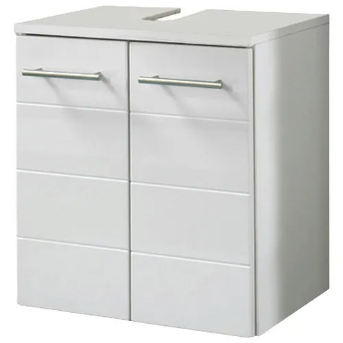 HELD MÖBEL Waschbeckenunterschrank Rimini – Hochglanz Weiß, 50 cm