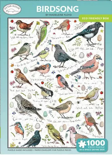 Otter House Puzzle Verschiedene Vogelarten, Puzzleteile