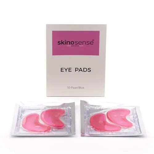 Skinosense® Eye Pads, 10 Paar Anti-Aging Augenpads, mit Hyaluronsäure & Kollagen, reduziert Augenringe & feine Linien, feuchtigkeitsspendend für strahlende Augen, für alle Hauttypen
