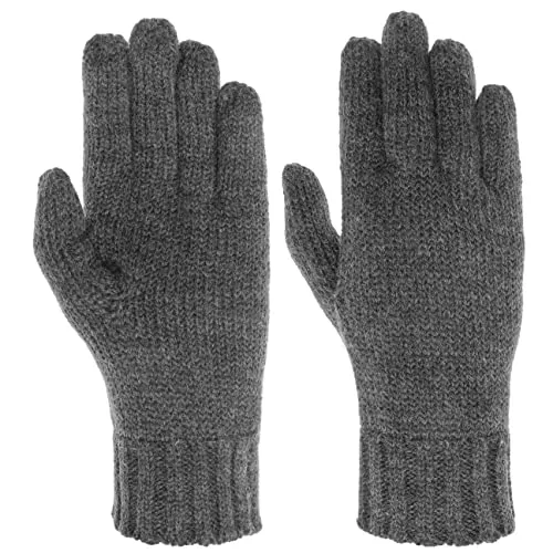 Seeberger Liva Feinstrick Fingerhandschuhe Strickhandschuhe Damenhandschuhe Damen - Winter Herbst-Winter - One Size anthrazit