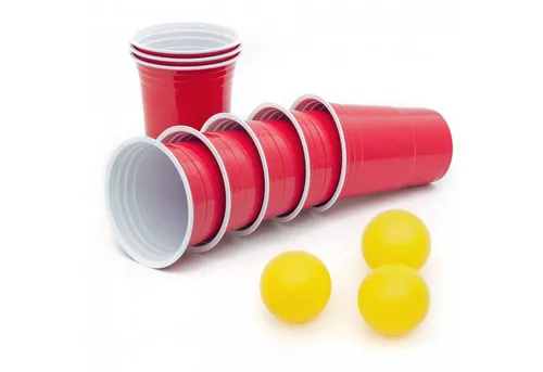 Goods+Gadgets Becher Wiederverwendbare Partybecher 50er Set – Dickwandige Beer Pong Becher, 100-tlg., Plastikbecher, Trinkbecher Getränkebecher