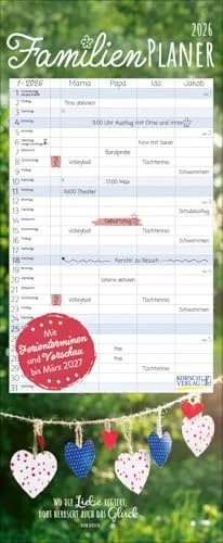 Familienplaner mit Fotos und Zitaten 2026 - Fotografie: Praktischer Familienkalender mit 4 Spalten, Ferienterminen und Vorschau bis März 2027 – ideal für die Organisation der ganzen Familie.