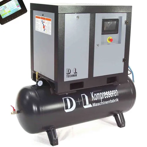 Apex Schraubenkompressor 2100/10/270 - 15kW, 10bar - Effizienter 15kW Schraubenkompressor mit 2100 l/min und leiser Bauweise. Ideal für Werkstätten und industrielle Anwendungen, bietet hohe Druckluftqualität und einfache Bedienung durch Touchpanel.