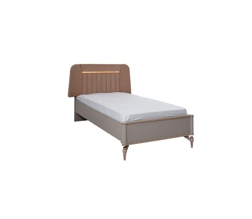 Rosa Kinderbett mit LED-Beleuchtung – Modernes Bettgestell für das Kinderzimmer - Stylisches Kinderbett aus Holzfurnier und MDF in Rosa. Ideal für Jungen und Mädchen, bietet es Komfort und modernes Design. Mit LED-Beleuchtung für eine besondere Atmosphäre im Kinderzimmer.