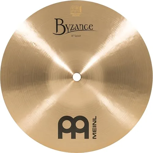 Meinl Cymbals Byzance Traditional Splash 10 Zoll - Handgehämmertes B20 Bronze Becken - Splash-Becken mit kraftvollem Sound und Obertönen, ideal für Akzente. Handgehämmert aus B20 Bronze für perfekten Klang und Look.