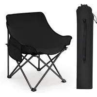 Sunula Campingstuhl Faltbar Klappsessel Gartenstuhl bis zu 100 kg Schwarz