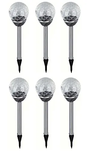 HAC24 LED Solarleuchte Kugel Leuchte - Solar Gartenleuchte mit Crackle-Licht, energieeffizient und ideal für Indoor und Outdoor, sorgt für stimmungsvolles Licht in Ihrem Garten.