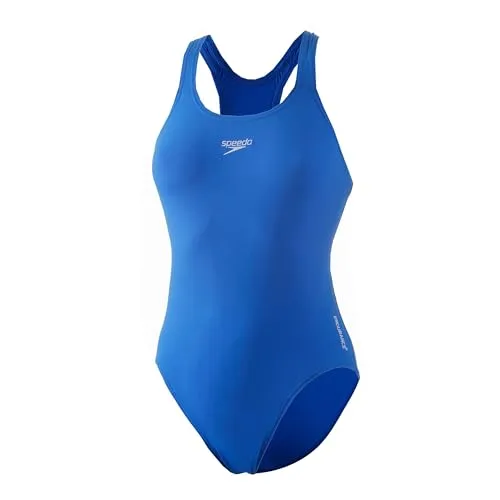 Speedo ECO Endurance+ Medalist Badeanzug für Mädchen, Blau, 11-12 Jahre - Schwimmanzug mit Medalist-Design für optimale Bewegungsfreiheit. 100% Chlorbeständig und aus 50% recyceltem Material für nachhaltigen Spaß im Wasser.