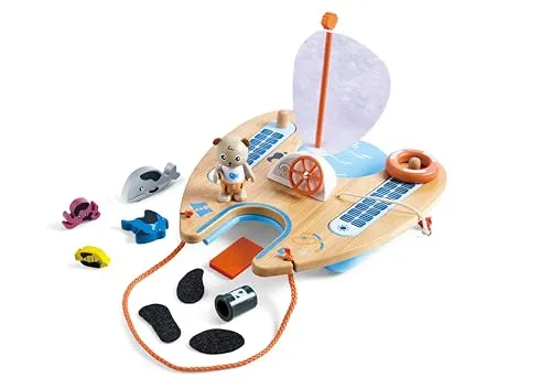 Hape Ben's Catamaran - Spielset Green Planet Explorers, fördert Kreativität und Umweltbewusstsein beim Spielen