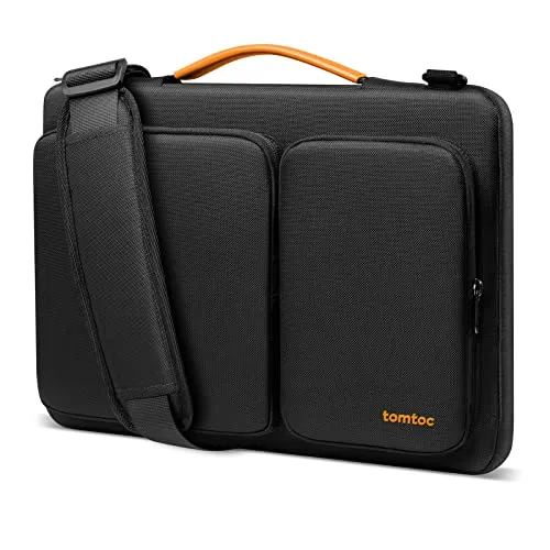 tomtoc Laptoptasche 15/15,6/16 Zoll Notebooktasche mit 360° Schütz Umhängetasche, Laptoptasche 16 zoll Wasserabweisend Schutzhülle Kompatibel mit Acer, ASUS, Dell, HP, Lenovo, Chromebook & MacBook