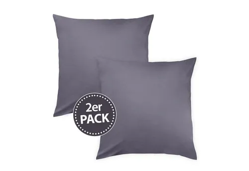 TRAUMSCHLAF Bettwäsche Pure, Mako Satin, 2 teilig, hochwertige Satin Bettwäsche