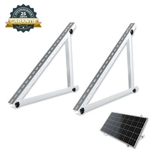 Balkonkraftwerk Montagehalterung Set - einfache Installation für PV-Module - Solar-Zubehör für 1 oder 2 PV-Solarmodule, inkl. Anleitung. Mit dem VESKA Aufständerungsset installieren Sie Ihre PV-Module schnell und unkompliziert.